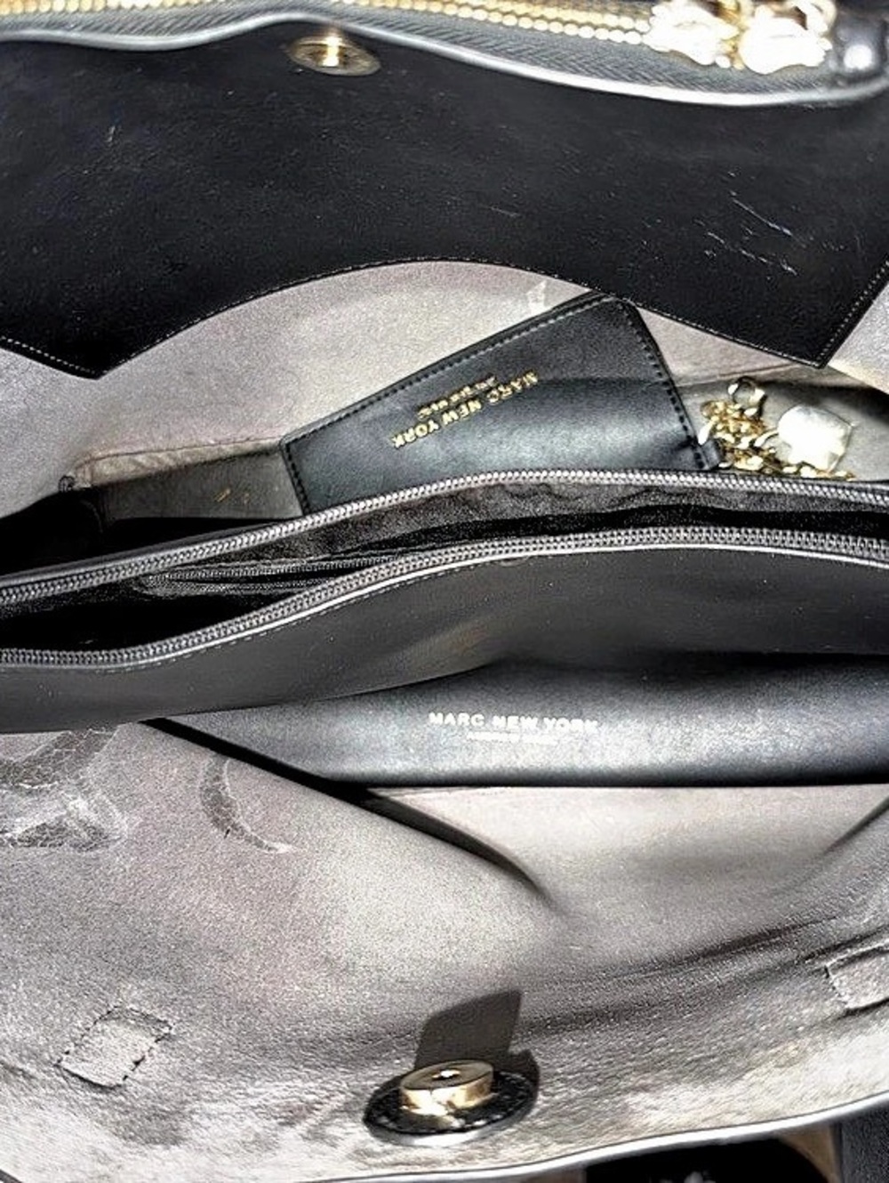 Marc New York Black Leather-Style Tote - Picture 5 of 5